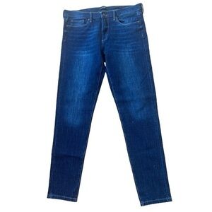 Banana Republic Indigo Dark Wash Premium Denim Skinny  Stretch Jean Size 32 Long